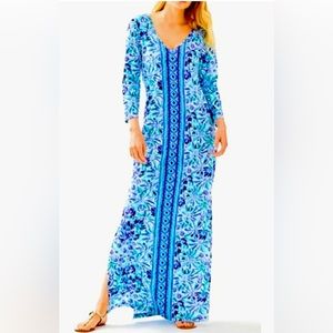 Lilly Pulitzer Anissa Maxi in Iris Blue High Maintenance size L
